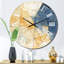 Horloge murale minimaliste bleu et or II-93381816