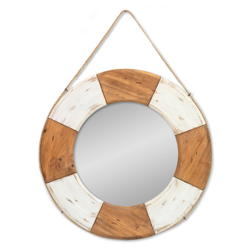 Dearman Wood Round Wall Mirror