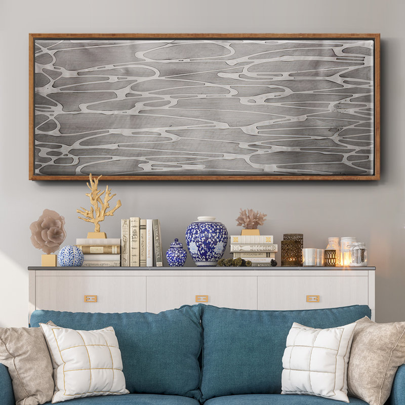 Slate Abstract- Framed Canvas