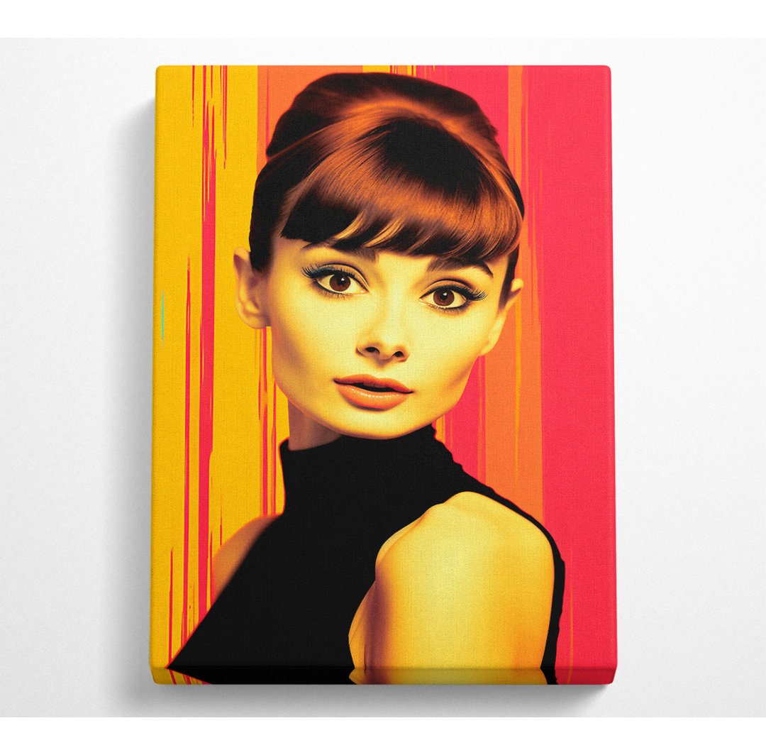 Audrey Hepburn Glow - Kunstdrucke auf Leinwand - Wrapped Canvas