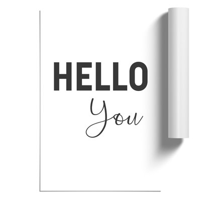 Hello You - Unframed Typography