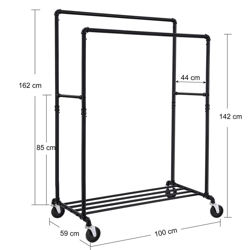 Mcconkey 100cm Rolling Clothing Rack