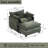 Mercer41 Upholstered 41.7"  Chenille Armchair with Ottoman-758575795
