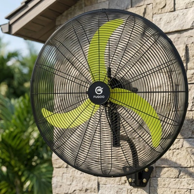 30" Oscillating Quiet Wall Mounted Fan with Remote Control, BLDC Motor, Max 9800 CFM Industrial Fan for Factory, Commercial, Garage, Warehouse