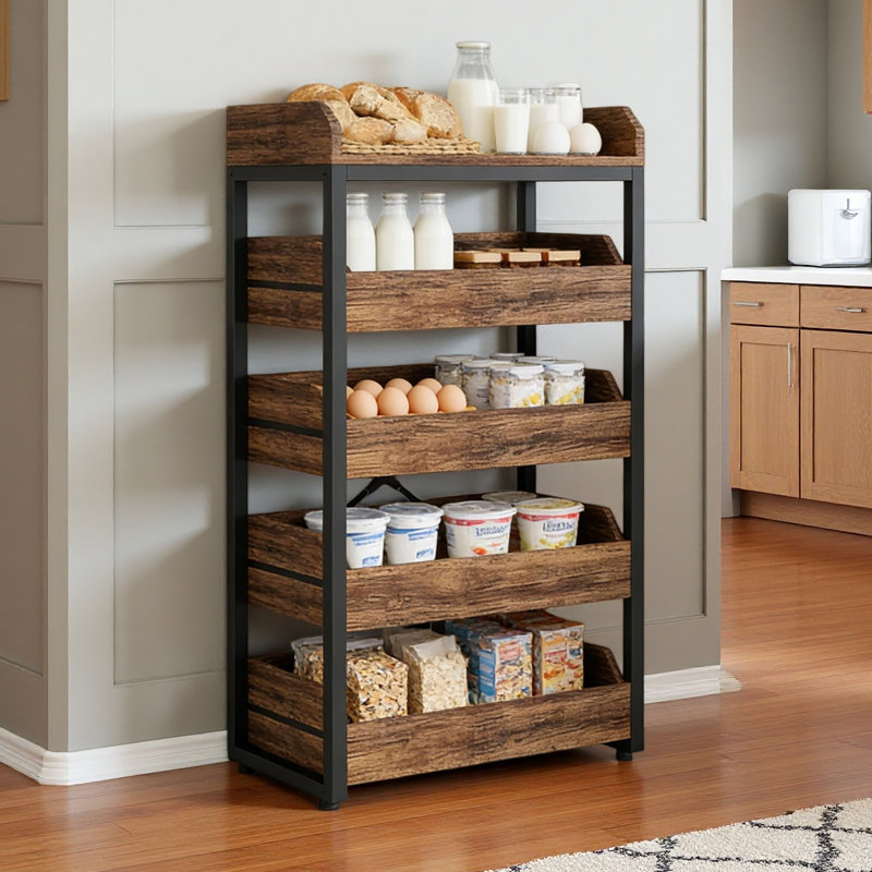 Organisateur de collations, support de panier à vin, support de rangement en bois