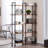 47'' W Freestanding Wood Bookshelf with Metal Frame, Large Open Shelves for Storage-88236084