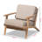 Jorgen Two-Tone Grey/Oak retro-inspired Upholstered Armchair, 29.13" H X 29.33" W X 36.02" D-1123245536