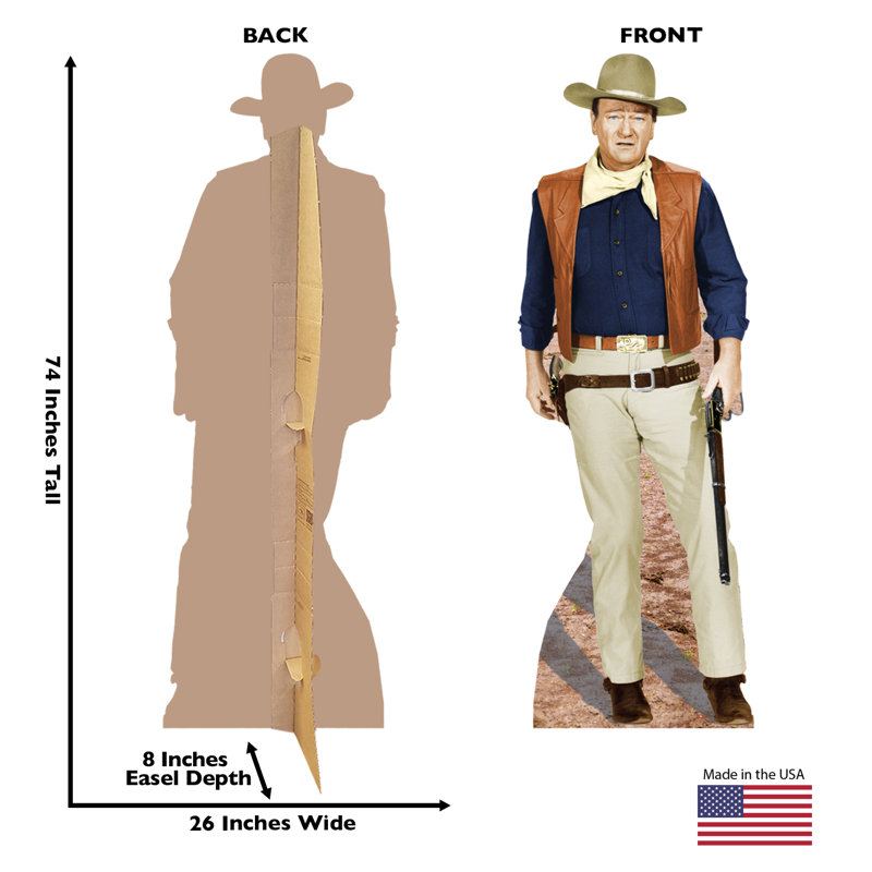 Life-Size John Wayne Cardboard Standup with Rifle