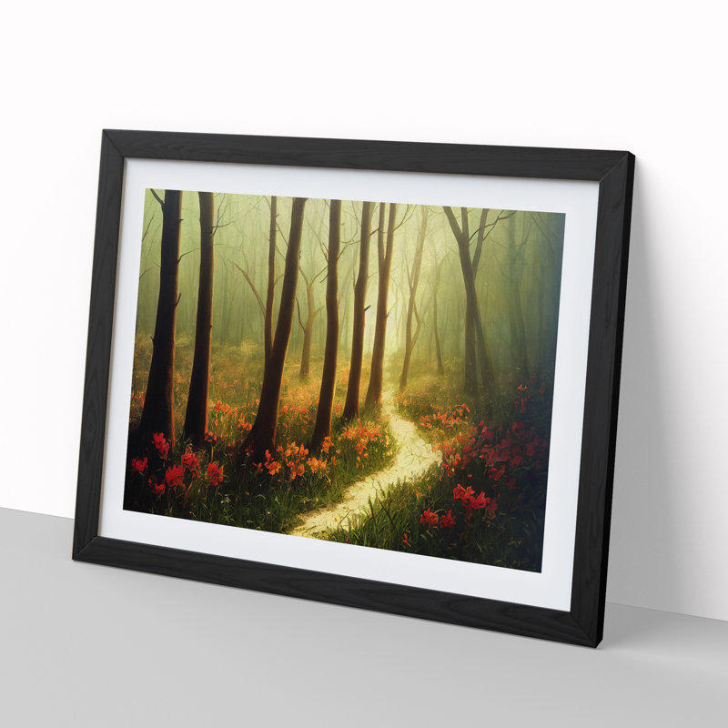 Ravishing Spring Forest - Single Picture Frame Painting, Black Framed, 46cm H x 64cm W x 2cm D