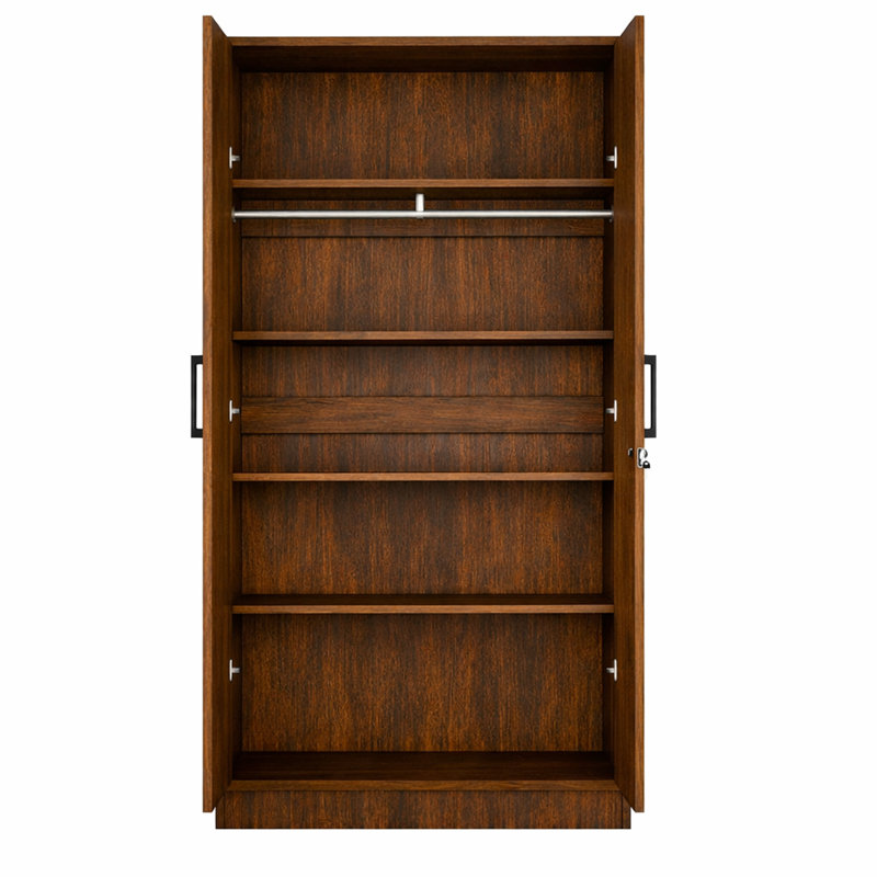 Armoire 2 portes Schriver P 20 po x l 31 po x H 72 po, Brun rustique