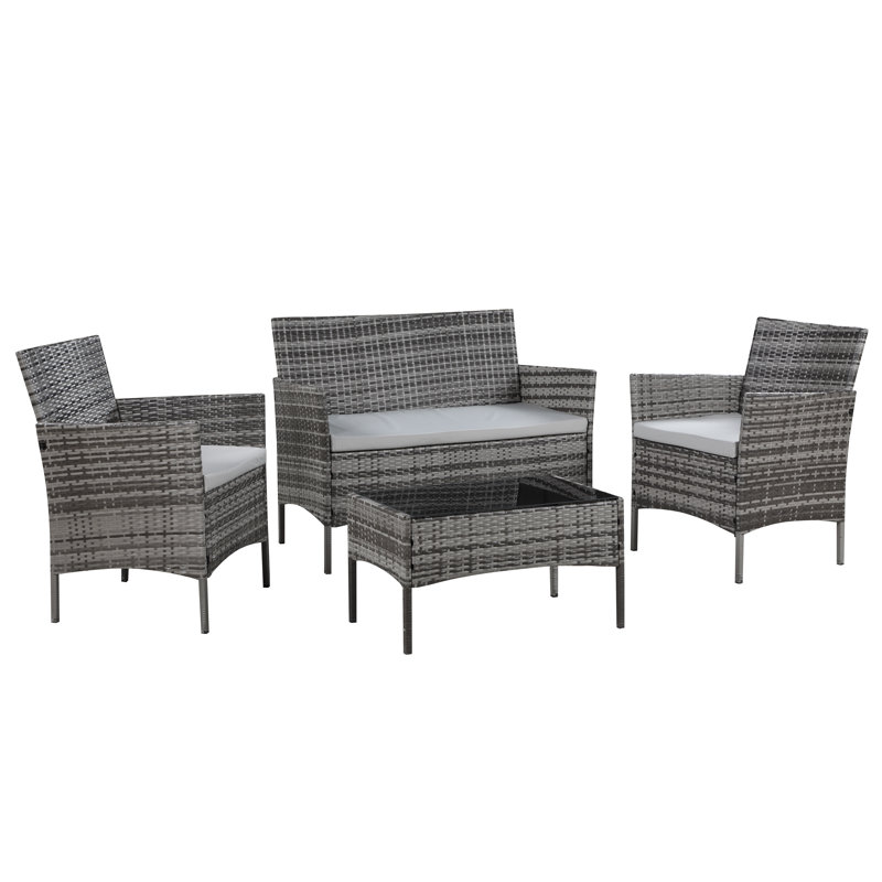 Louetta 4 Seater Rattan Sofa Set