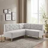 Alejoa Tufted Back Upholstered Corner Bench