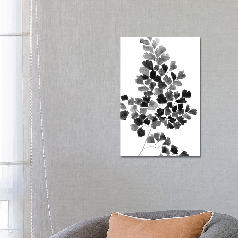 Black Fern by Melissa Selmin - Painting on Canvas, Wrapped Canvas, 66.04 cm H x 45.72 cm W x 1.91 cm D