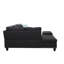 Canapé d'angle en lin garni de mousse avec méridienne large de 250 cm (98 po) orientée à gauche, couleur anthracite, et gris