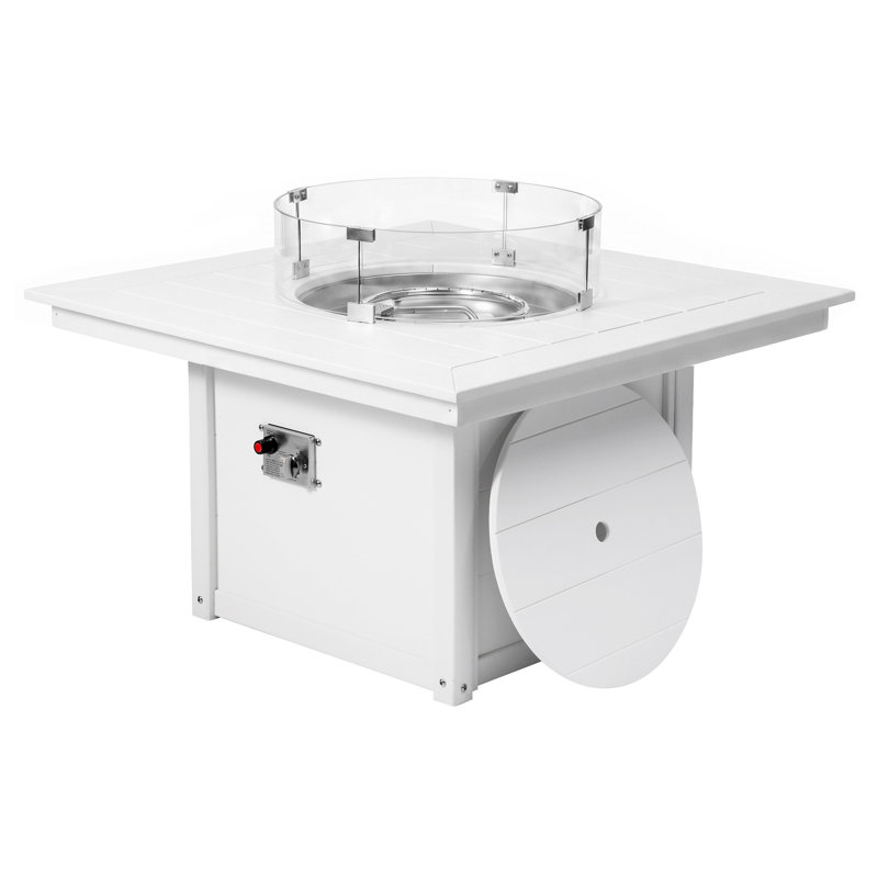Table de foyer carrée 42 po, 31.25" H x 42.25" W x 42.25" D, White