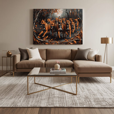 «Dogs Treeing Tennessee Brindle», art mural sur toile