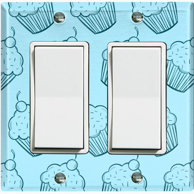 Patterned 2 - Gang Rocker Standard Wall Plate