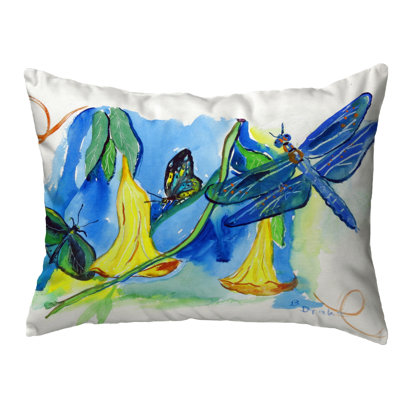  Bells and Dragonfly Outdoor Rectangular Pillow Cover & Insert