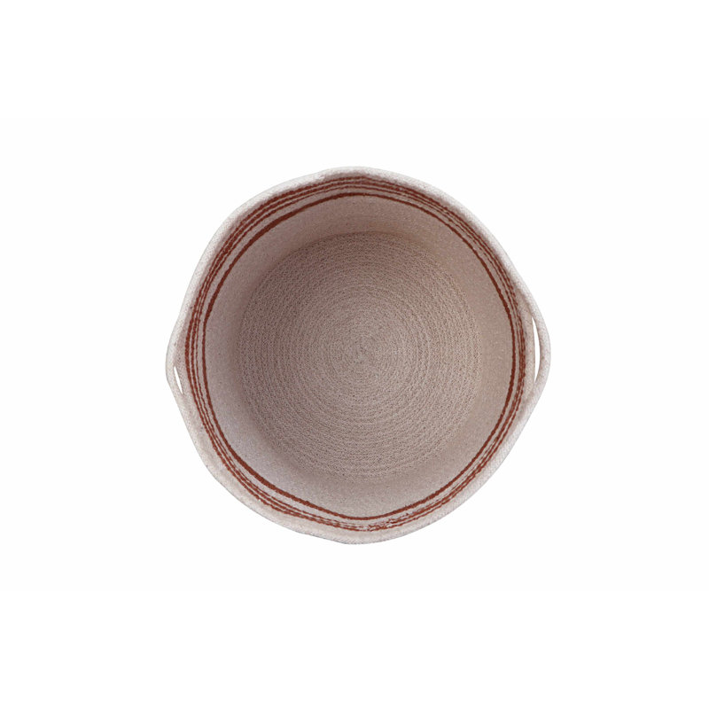 Reversible Fabric Decorative Basket, Toffee