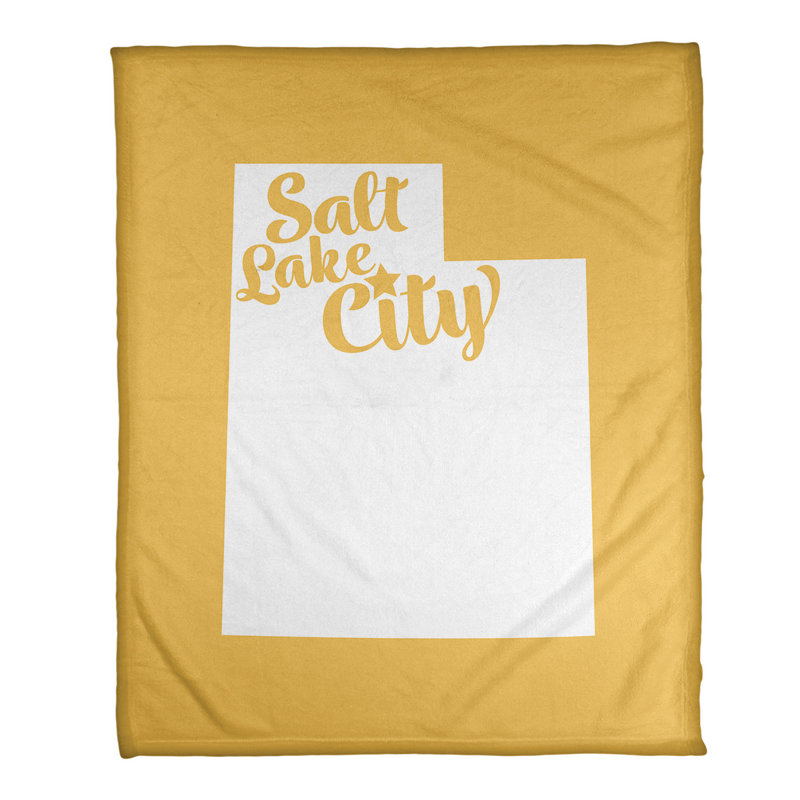 Jeté polaire en utah sel lake city, l 52,5 po x L 62,5 po, Jaune