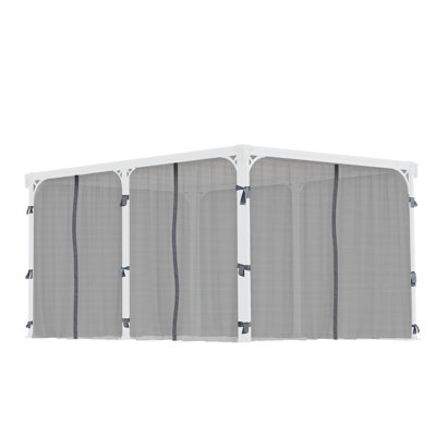 Palram - Canopia Milano 4300 10' x 14'/Martinique 5000 12' x 16' Gazebo Netting Screen