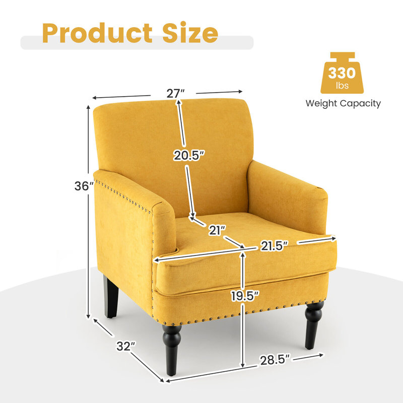 Fauteuil Kincheloe, Mélange de polyester jaune