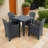 Roann Square Table with 4  Chairs Garden Set