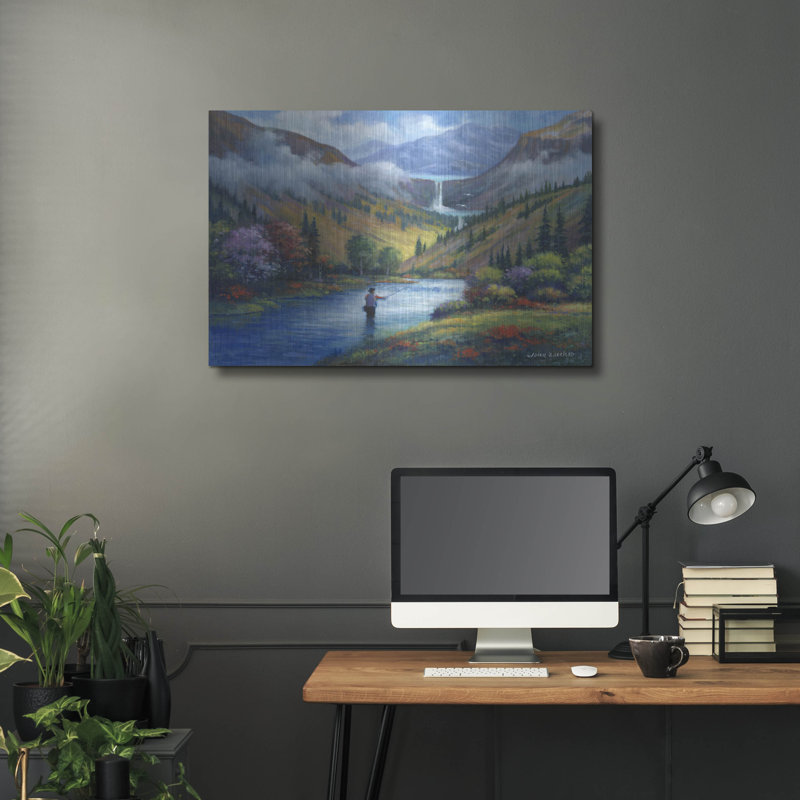 «Vista View Of A Fly Fisherman» par John Zaccheo, H 24 po x l 36 po