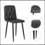 Ensemble de 4 chaises de salle à manger, chaises de cuisine modernes, siège de salle à manger rembourré en polyuréthane et pieds robustes en métal