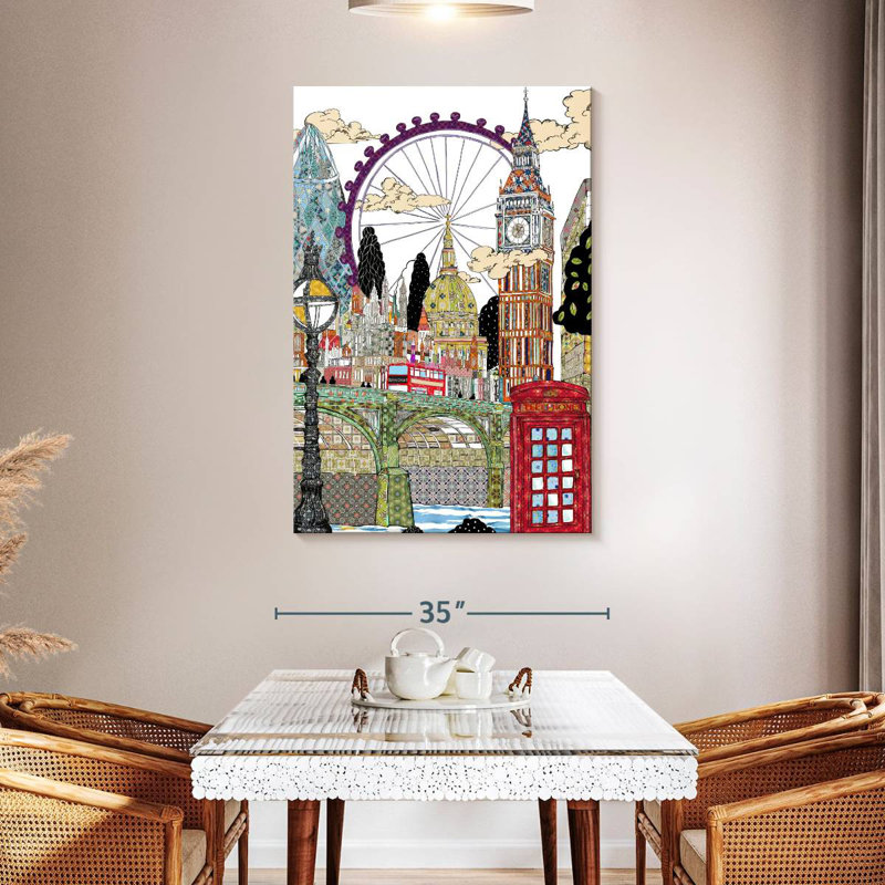 Aime Patchwork London, 48" H x 32" W