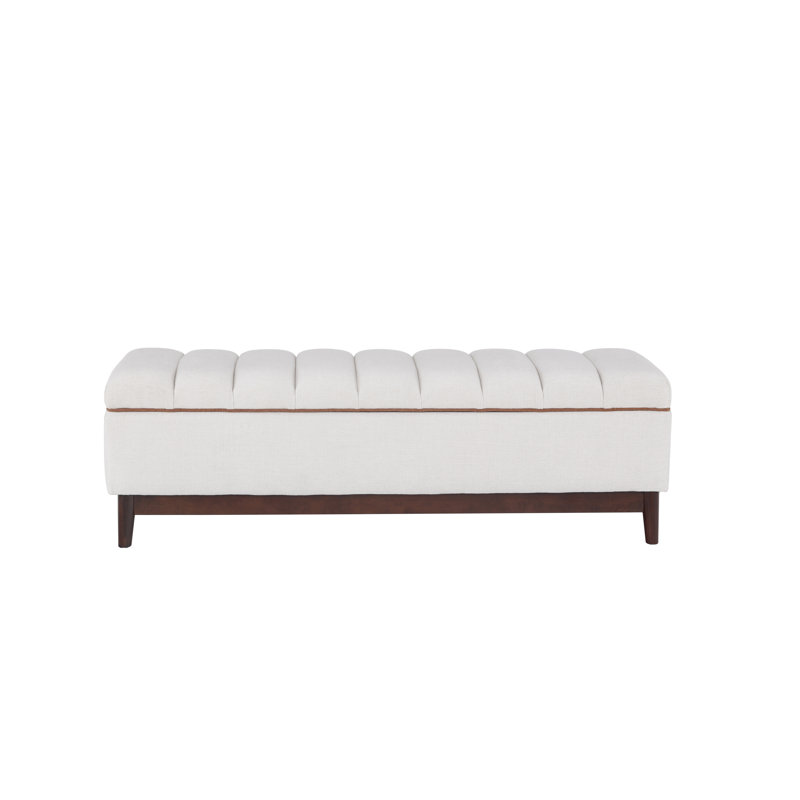 Brooke 2 Contemporary Storage Bench, White