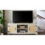 Meuble télé blanc avec portes, 2 étagères, compatible avec les téléviseurs de 70 pouces, 165 cm (l) x 39 cm (p) x 62 cm (h), style table, design, étagères et placards à portes, pour téléviseurs