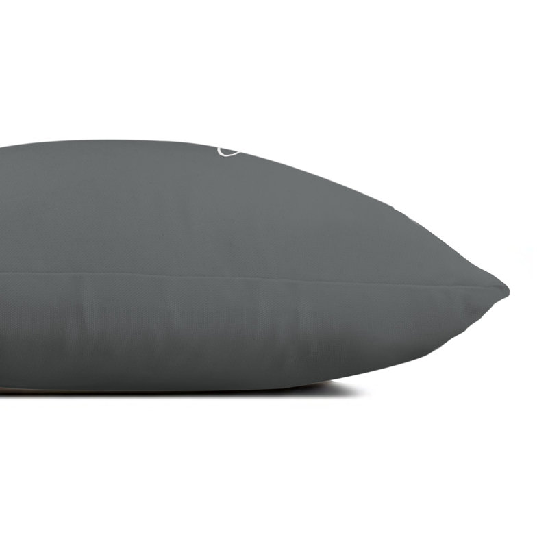 Outdoor Reversible Throw Pillow, Dark Gray/White