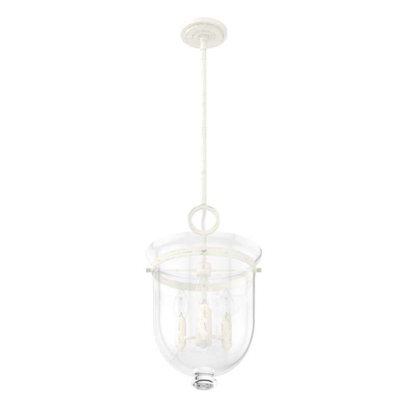 Belltown 3 Light Urn Pendant, White