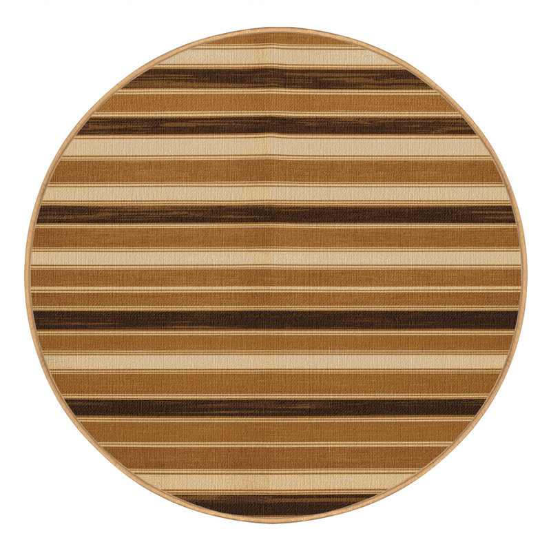  Washable Maple Cream Striped Area Rug, Rectangulaire 2 pi x 3 pi