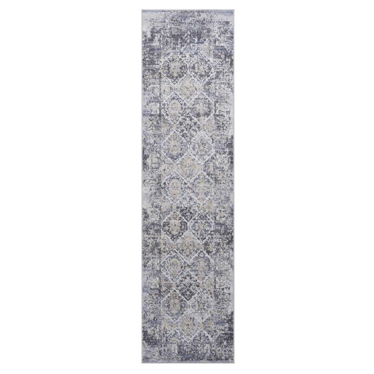 Naar Payas Area Rugs, Grey/Blue/Traditional Accent Power Loom Machine -Crafted Rug