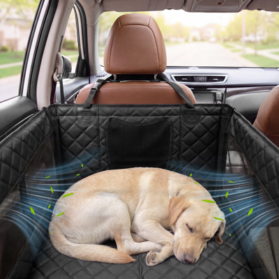 Siège d'auto pour chien, rallonge de siège arrière pour chiens, hamac rigide pour animaux de compagnie, grand modèle, noir