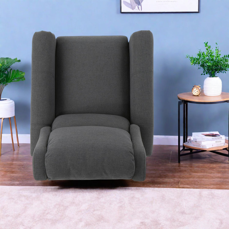 Fauteuils inclinables durables en tissu gris anthracite, conception moderne pour le confort de la maison