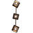"T" Mission 3 - Light Craftsman Brown Cluster Pendant
