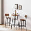 Tabouret de bar rond avec tablettes, tabouret avec dossier