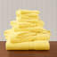 Lot de 1 serviette de bain 100 % coton, 800 g/m², jaune doux, pour la maison