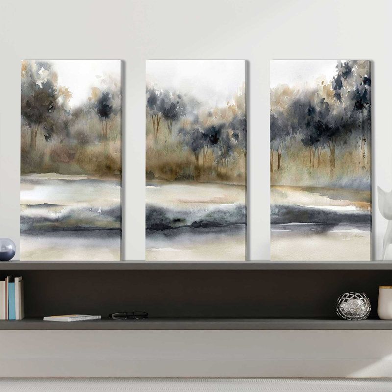 «Silent River» par Carol Robinson - impression sur toile tendue 3 pièces