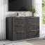 Commode à 6 tiroirs avec poignées dorées Cesiro-361890384-364114649