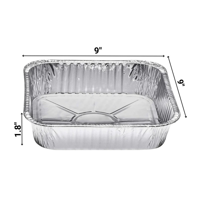 Disposable Aluminum 9" Square Cake Baking Pan
