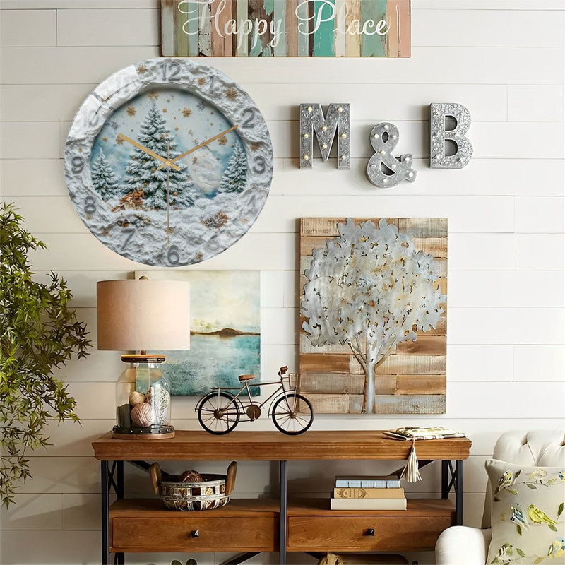 Horloge murale en verre 12 po