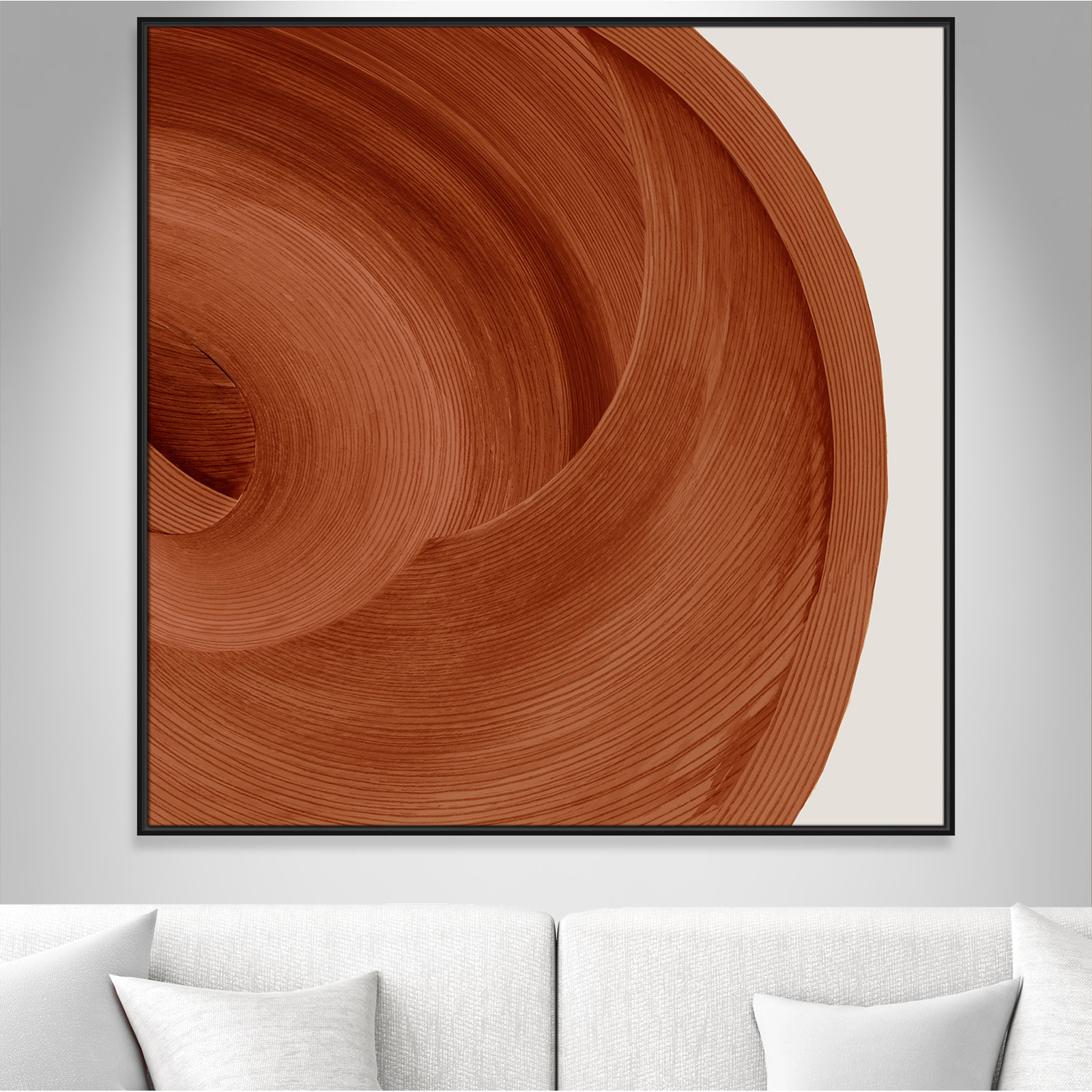 Thormond "Affogato" Painting, 46.5" H x 46.5" W x 2" D, Black