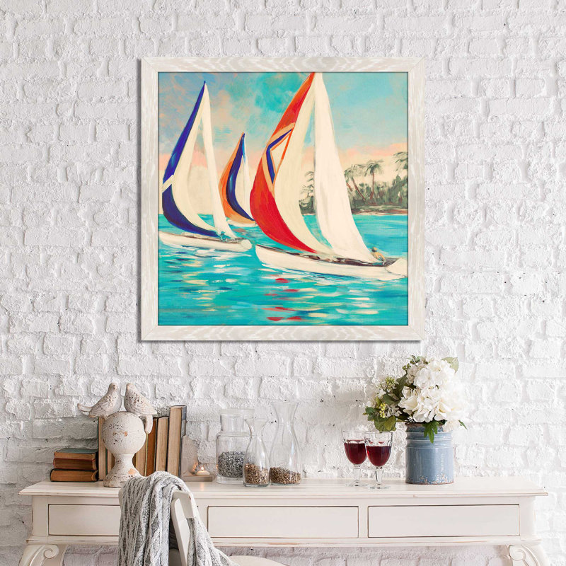 «Sunset Sails II», reproduction de peinture acrylique, H 18 po x l 18 po x P 1 po, Toile tendue