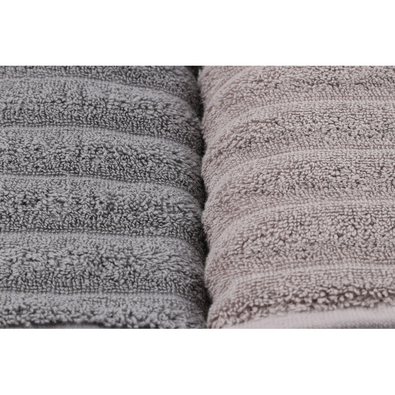 Ensemble de serviettes 4 pièces 100% coton, Gris