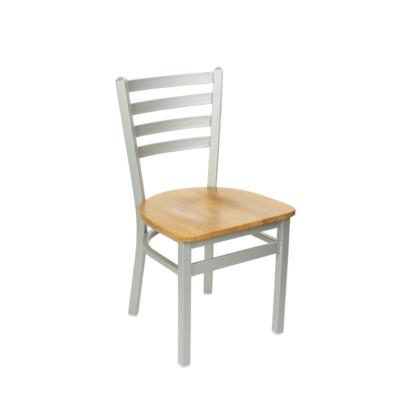 Lima 17.25'' H Metal Dining Chair, Natural/Silver, Silver Mist