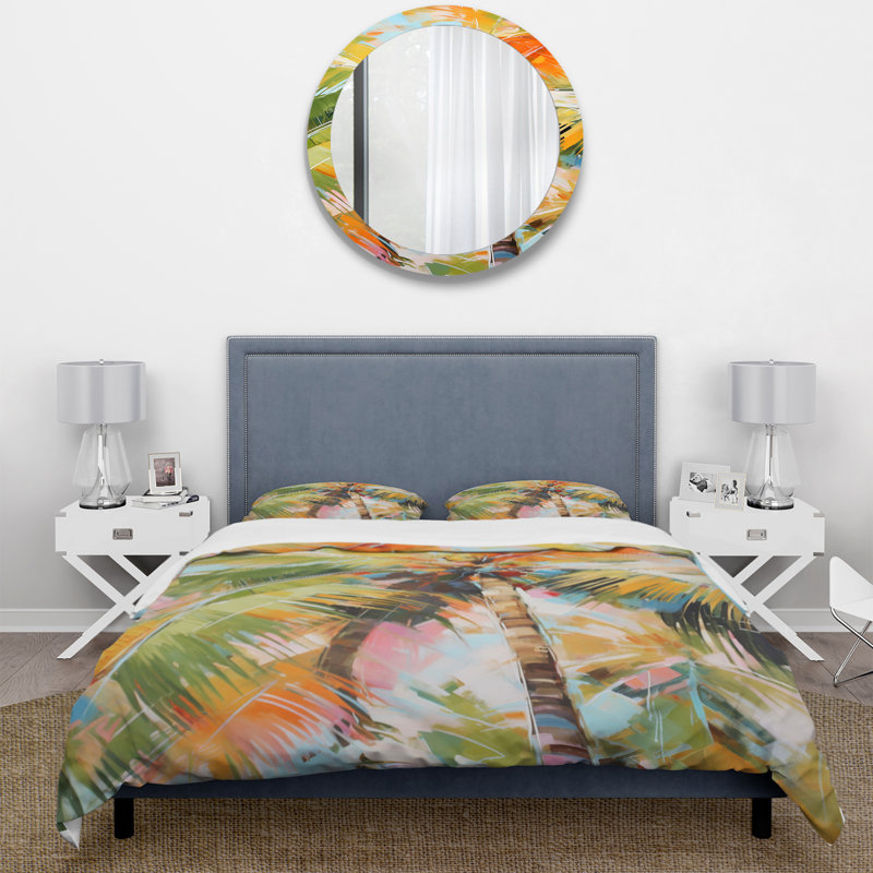Ensemble de housse de couette en microfibre / polyester Palm Trees Palm VII Bedding